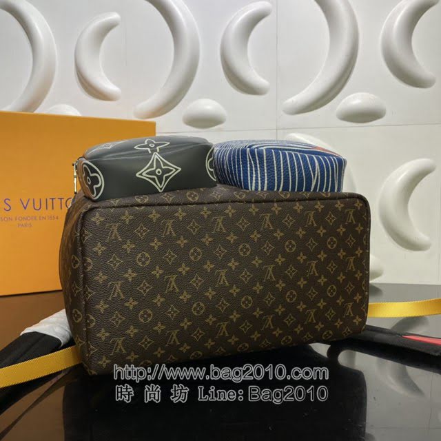 Louis Vuitton新款男包 M56853 路易威登Multipocket双肩包 LV新款男士双肩后背包  ydh4166